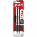 Newell Brands Sharpie Pen, Gel, 0.7mm, Gunmetal Barrel/Black Ink, 2PK SAN2194709